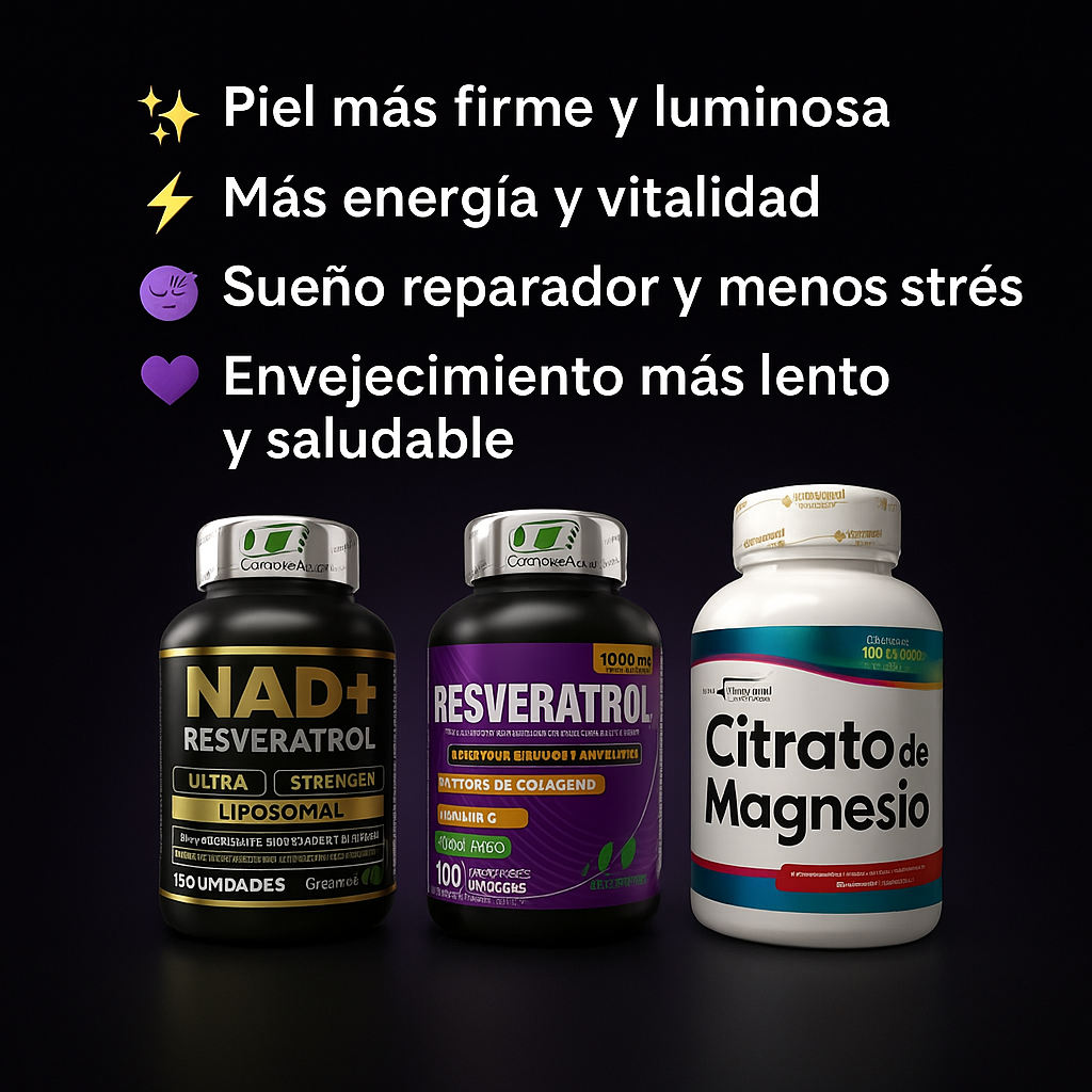 🔥 ¡Activa tu energía celular HOY! ⚡ NAD + Resveratrol + Magnesio 🧠💊💥Con Registro INVIMA, Envío Gratis y Pago Contra Entrega 🚚💵