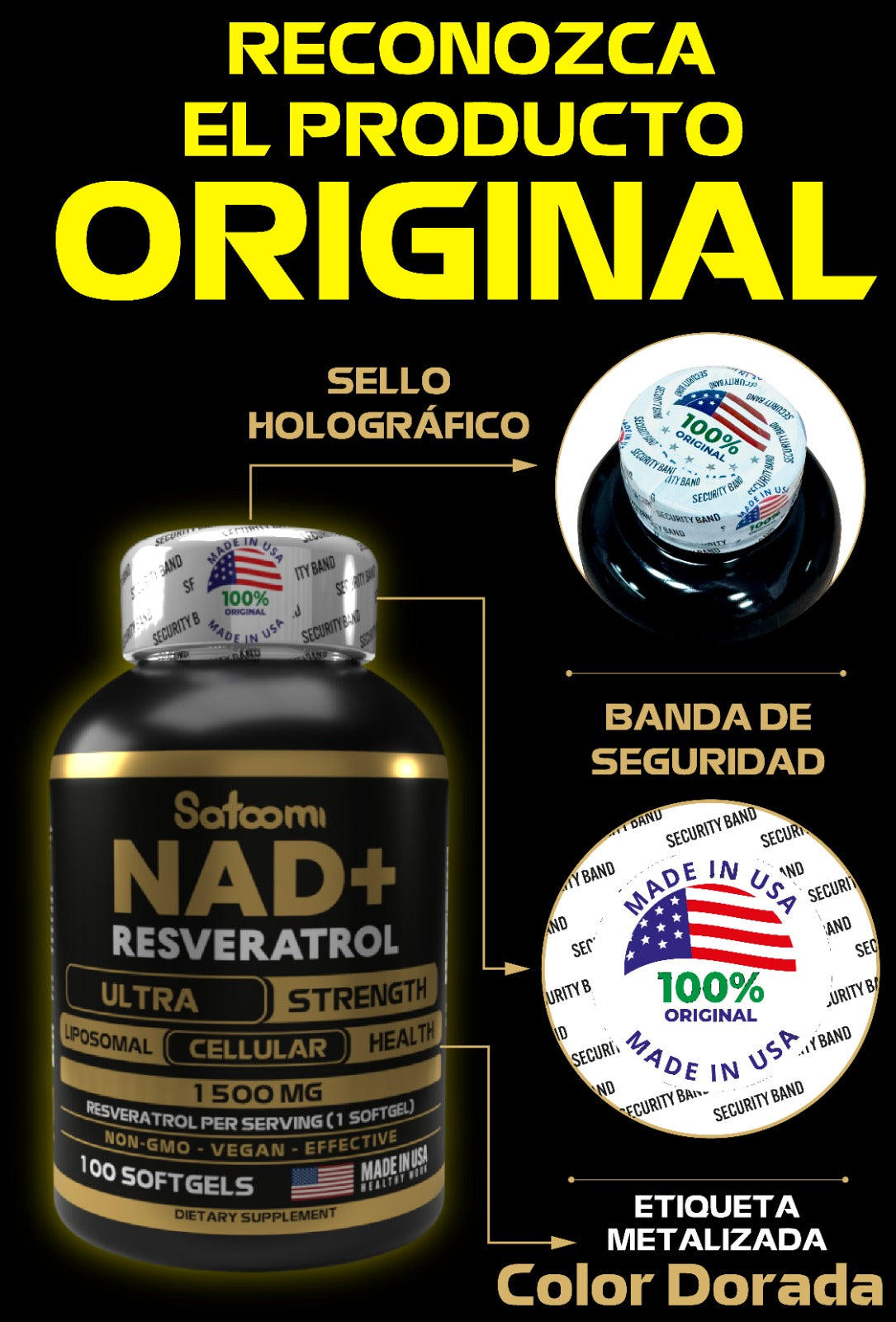 COMBO RESVERATROL PLUS + NAD ( obsequio CITRATO DE MAGNESIO) 100% ORIGINAL IMPORTADO 🇺🇲 😍🍇💟