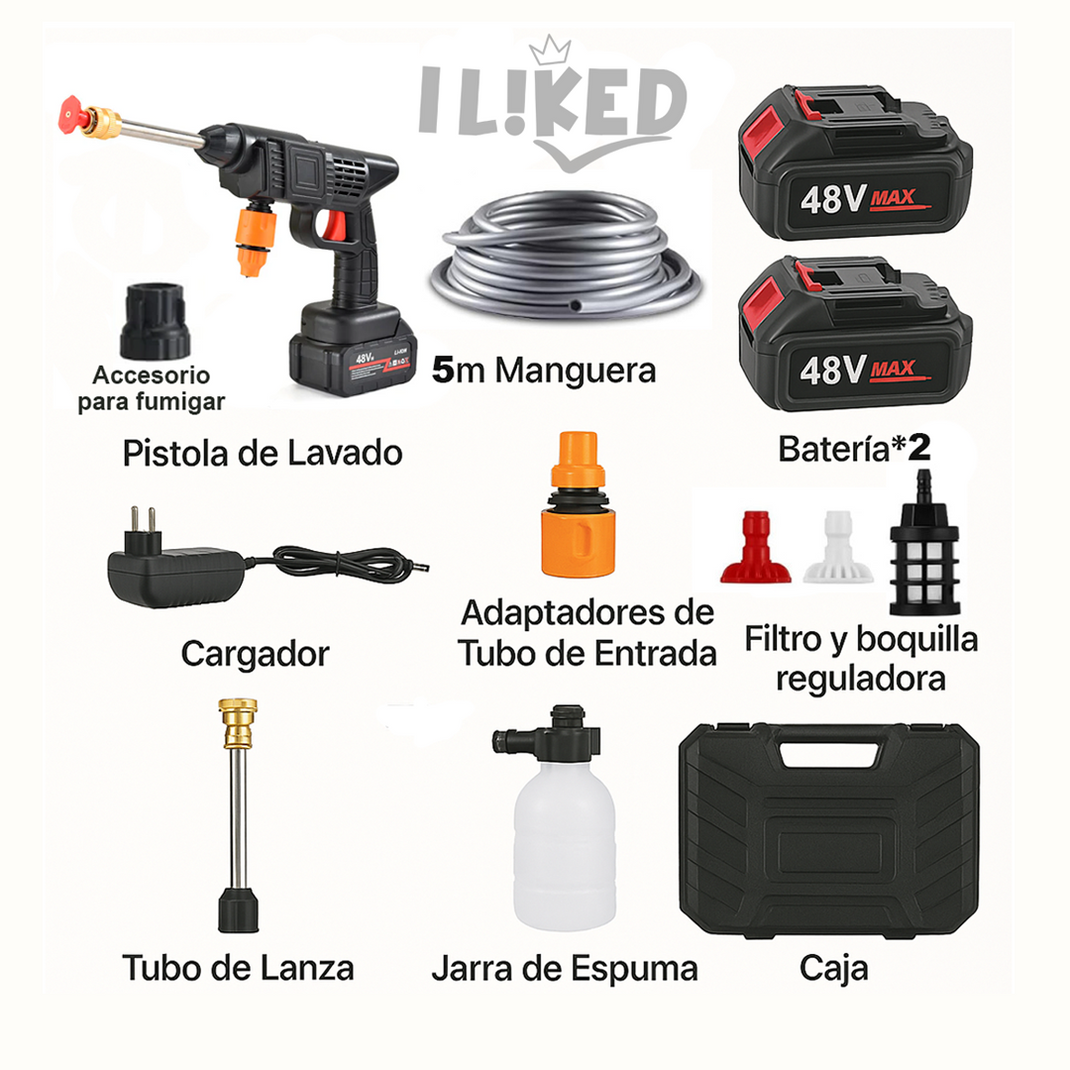 🔋🚿 Hidrolavadora inalámbrica 48V ⚡ LavaFácil 💦