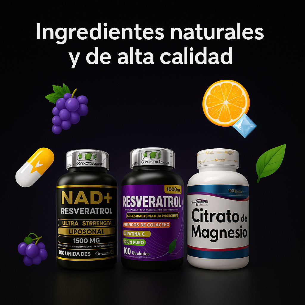🔥 ¡Activa tu energía celular HOY! ⚡ NAD + Resveratrol + Magnesio 🧠💊💥Con Registro INVIMA, Envío Gratis y Pago Contra Entrega 🚚💵