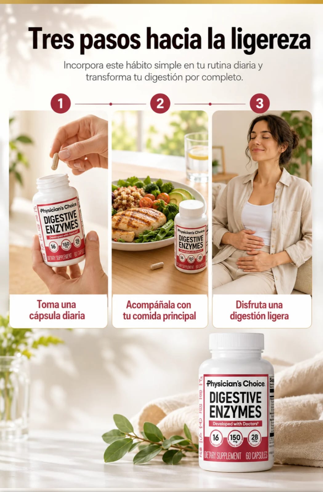 🔥Digestive Enzymes 💚 ¡Despídete de la inflamación y recupera tu figura! ✨  🇺🇸 Made in USA | ✅ 100% Original | 🚚 Envío GRATIS